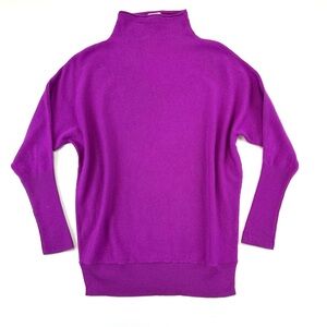 Telluride magenta funnel neck merino turtleneck Small Oversize dolman sleeve